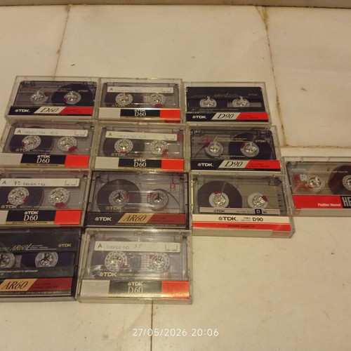 Cassette tapes used, pack of 12 with TDK and Sony