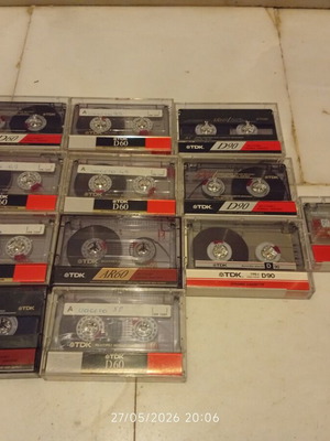 Cassette tapes used, pack of 12 with TDK and Sony