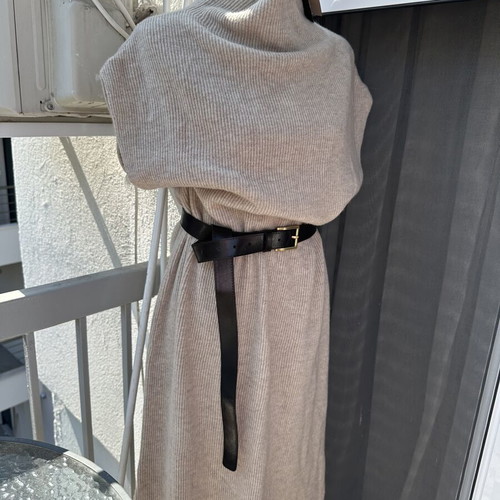 Massimo Dutti beige knitted vest dress
