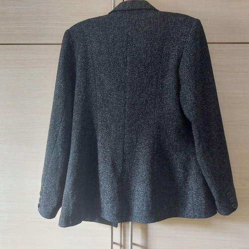 Vintage Kanellis women's wool suit like new, black gray