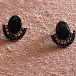Earrings like new, black and multicolor