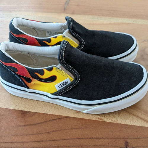 Vans kids shoes with lights used, size 31.5