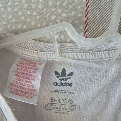 Adidas t-shirt used with yellowing and stains, women's XS-S