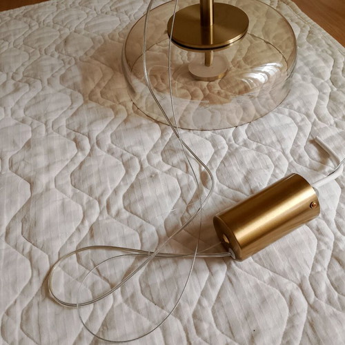 Lobby pendant light metal-glass like new