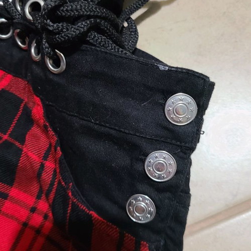Punk overalls like new, size M-L, tartan alternative goth style