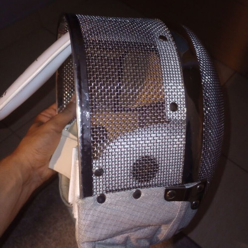 Fencing mask like new with cables (electrodes)