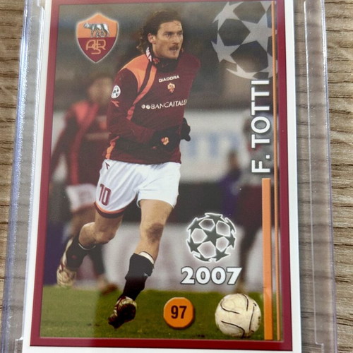 Francesco Totti Roma Champions 2007 Card like new in acrylic case