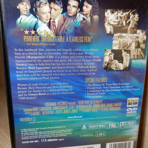 From Here to Eternity DVD like new with Greek subtitles