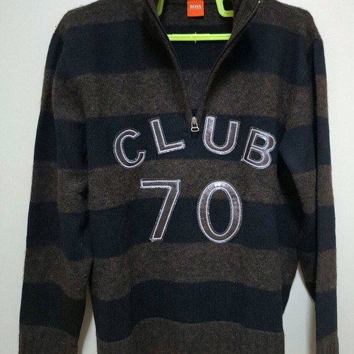 Hugo Boss wool sweater Medium like new, brown-black