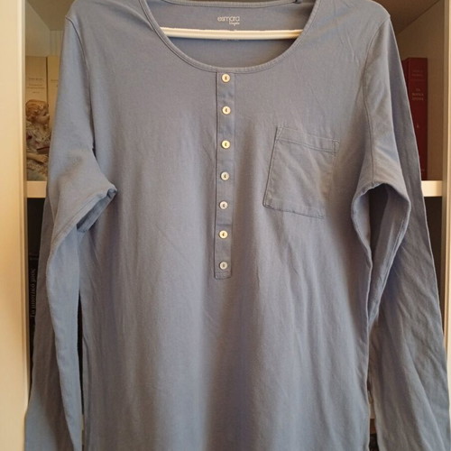 Esmara lingerie women's pajama top, blue, size L