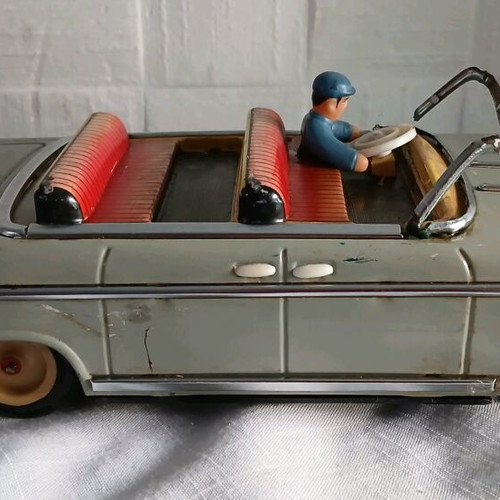 Vintage car tin toy convertible 1960 used