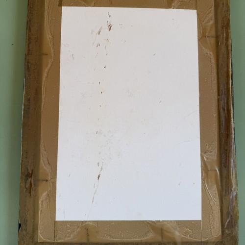 Pencil sketch in wooden frame with protective glass
