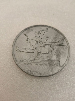 Commemorative collectible Coast Guard coin medal used