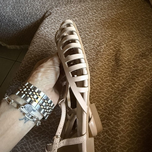 Sandals like new, worn few times, beige platform style, size 39