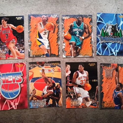 NBA Fleer 96-97 cards used, bulk set of 38