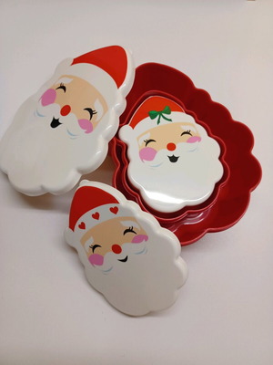 Christmas food containers like new, set of 3 pieces