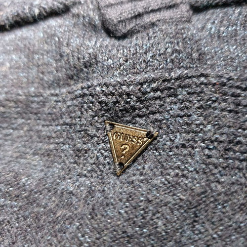 Guess men's blue cardigan with hood size M like new