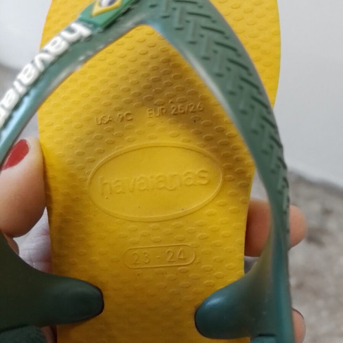 Havaianas Baby Brasil Logo II flip flops size 24, new