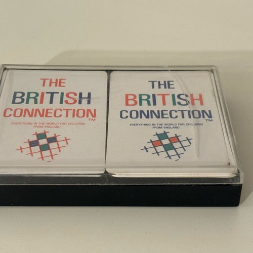 British Collection playing cards used, set of 2, vintage collectible