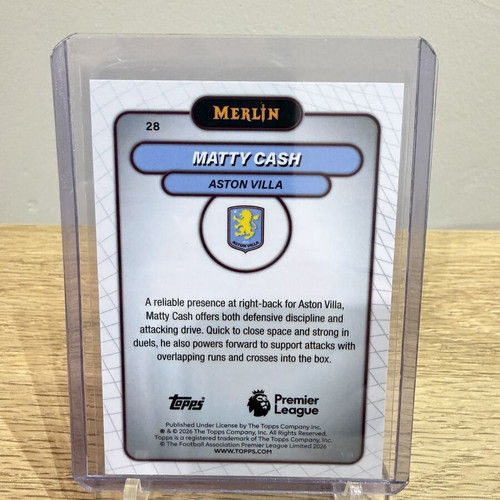 Topps Merlin Premier League Matty Cash Orange Parallel Card 16/25 new