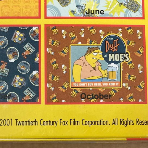 BV Leisure 2001 The Simpsons Puzzle a Month Jigsaw Calendar new