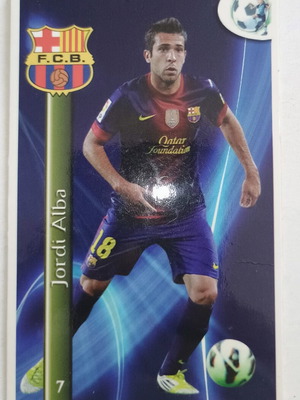 Jordi Alba FC Barcelona collectible card 2012/13