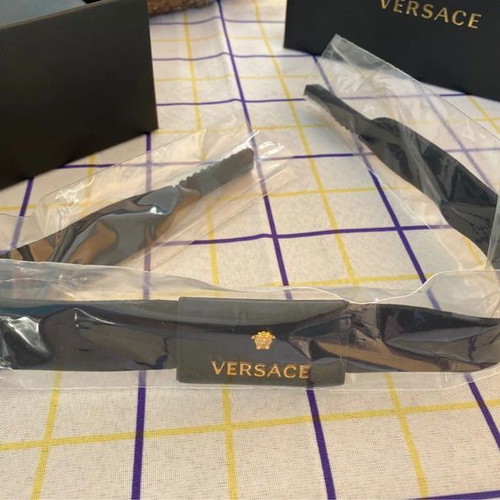 Versace VE 2233 Unisex Sunglasses new, black gold aviator