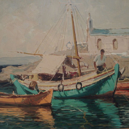 Used painting on plywood 50cm 40cm 35cm 25cm