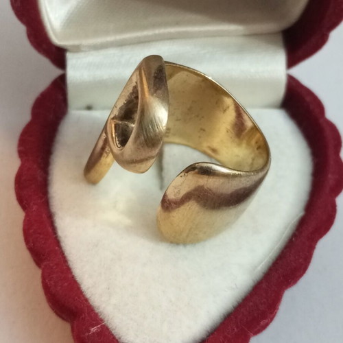 Anime 925 gold plated ring used, size 54