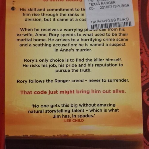 Texas Ranger by James Patterson like new