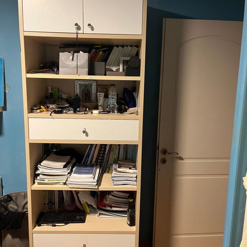 Set of 2 handmade desks and drawer bookshelf for children's room
