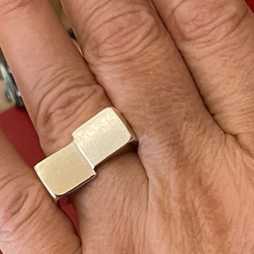 Silver 925 ring solid 8g size 58-59 vintage like new