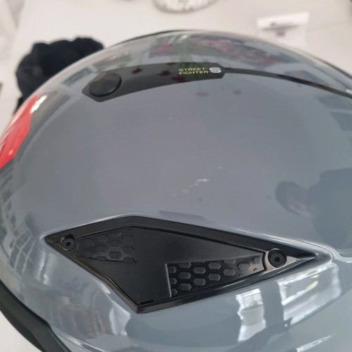 MT Helmets Streetfighter SV S helmet like new, gloss grey, sun visor
