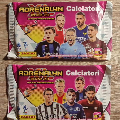 Adrenalyn Calciatori 2022-23 stickers used, pack of 2