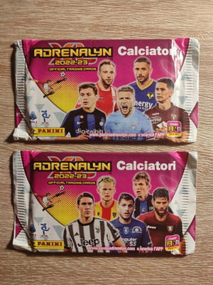 Adrenalyn Calciatori 2022-23 stickers used, pack of 2