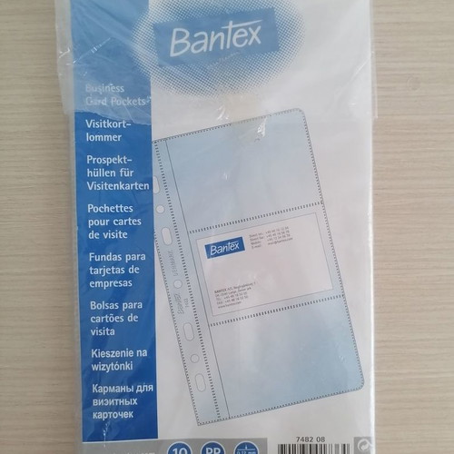 Bantex personal organizer replacement sleeves for business cards 0.12mm new