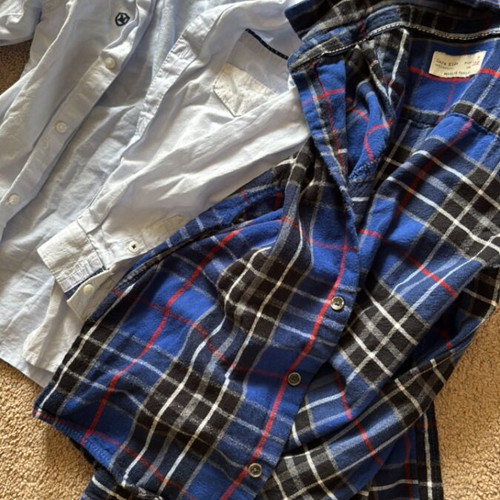 Cotton dress shirts used, pack of 2, Mayoral and Zara, age 5-6