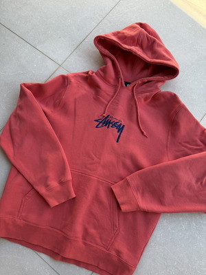 Stussy hoodie coral like new, size L