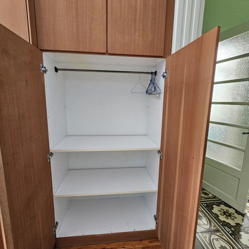Wooden wardrobe, polished