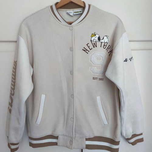 Zara bomber jacket like new, kids and women, white beige, size 164 cm