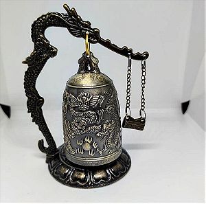 Χειροποιητη Μπρουτζινη Καμπανα Feng Shui Chakra - Dragon Bell