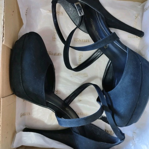Stefania high heels used, black, heel 11cm, platform 2.5cm, size 38