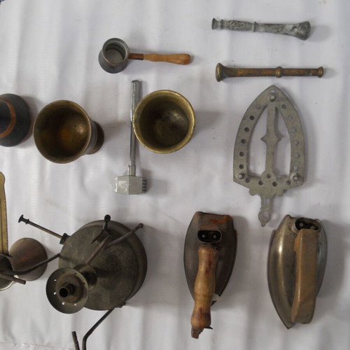 Metal utensils used, set of 9, period 1950-1970