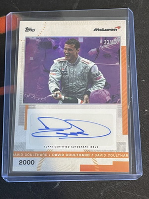 Κάρτα με αυτόγραφο David Coulthard McLaren Topps σαν καινούργιο