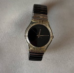 Swatch 90s watch used, black and silver