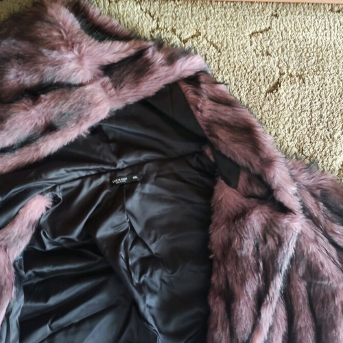 Shein synthetic fur 4XL purple black like new