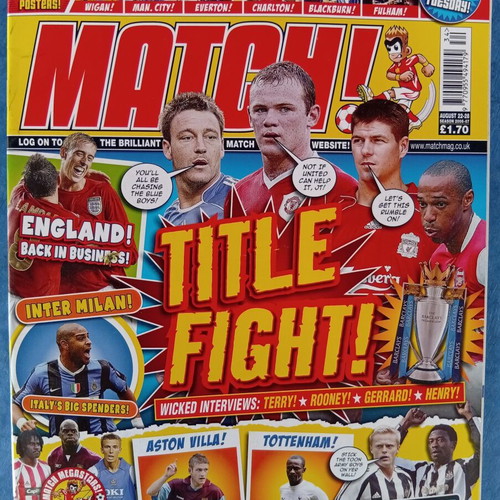 Match Football Magazine issue 22-28/8/2006 like new with Newcastle posters