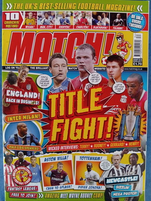 Match Football τεύχος 22-28/8/2006 σαν καινούργιο με αφίσες Newcastle