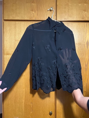Transparent shirt in excellent condition size M 38 10 black