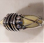 Ασημένιο δαχτυλίδι 925 με ivory